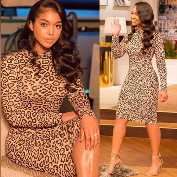 NEW! GIVENCHY Collection Jaguar Leopard Midi Dress - Picture 3 of 16